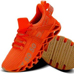 Orange Womens Running Shoes Athletic Blade Non Slip Tennis Fash…